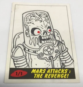 MARS ATTACKS THE REVENGE TRADING CARD 1/1 SKETCH CHASE CARD BY WILSON RAMOS - Picture 1 of 2