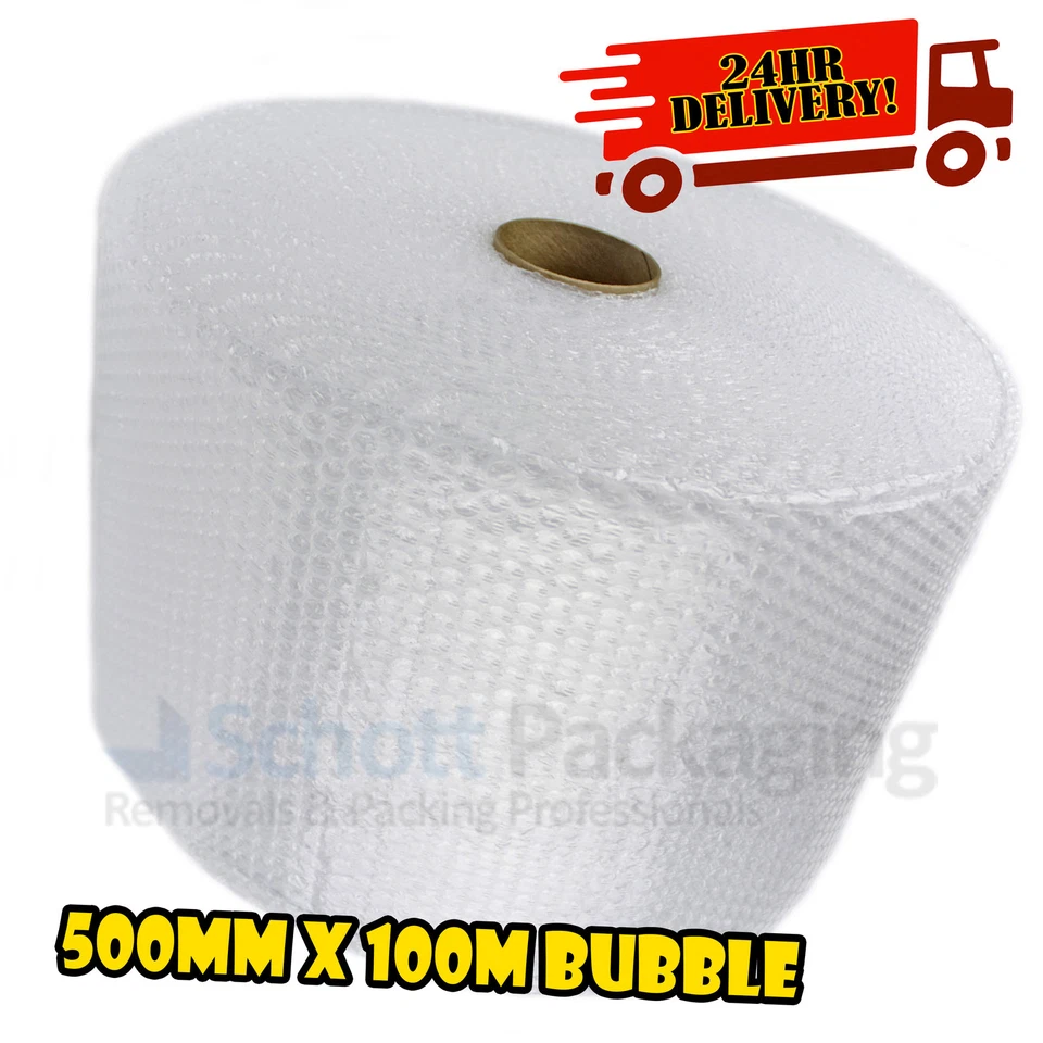 500mm x 100m BUBBLE WRAP ROLL - FAST & FREE 24HR NEXT DAY DELIVERY AS STANDARD!