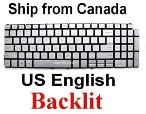 Keyboard for Dell Inspiron 7506 2n1 - US English Silver Backlit - Picture 1 of 1