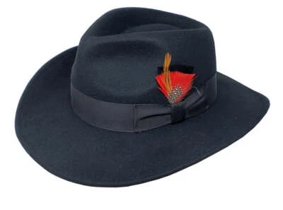 Different Touch Indiana Jones Outback Cowboy Crushable Wool Fedora Hat - Image 1 of 2