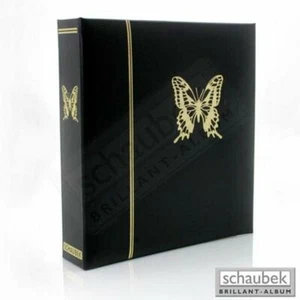 Schaubek Motivalbum Schmetterlinge - Kunstleder-Schraubb. schwarz, mit Motivpräg - Picture 1 of 1