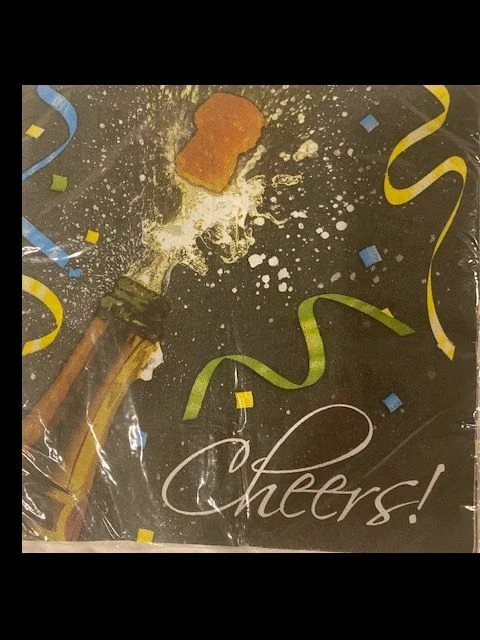 Happy New Year Champagne  - 16 Count  2-Ply Elegant Paper Dinner Napkins - Image 1 of 1