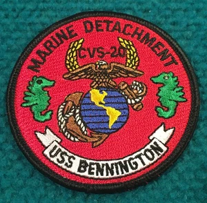 Vintage : USS BENNINGTON CVS-20 commemorative MARINE DETACHMENT cloth PATCH - Picture 1 of 2