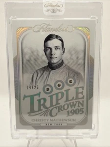 2024 Panini Flawless Christy Mathewson Triple Crown 1905 Triple Diamond /25 -J - Picture 1 of 2