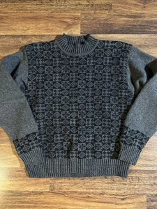 VTG 80er PAUL SMITH SPORTSWEAR PULLOVER GRAU/SCHWARZ MUSTER WOLLE/BAUMWOLLE DAMEN GR: 2 - Bild 1 von 11