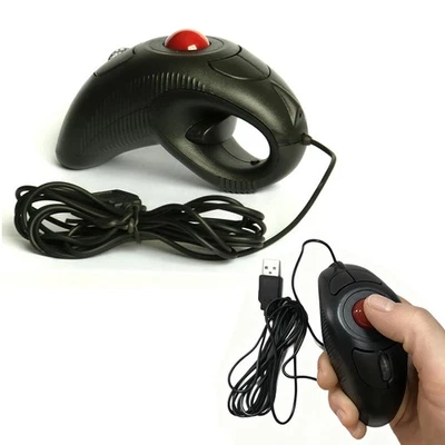 USB Wired Trackball Mouse Portable Finger Hand Held Computer Mice For PC Laptop - Image 1 of 4