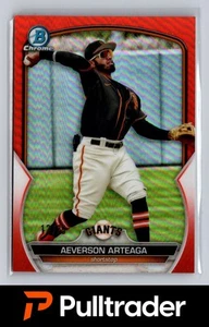 Refractores naranja Bowman #BCP-60 2023 Aeverson Arteaga Chrome Prospects #/25 - Imagen 1 de 2