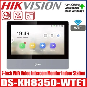 Hikvision DS-KH8350-WTE1 WiFi PoE Touchscreen Indoor Station IP Video Intercom - Picture 1 of 10