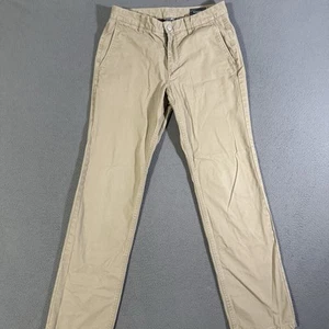 Bonobos Pantalone Chino Uomo 30x32 Tan Beige Piatto Frontale Tasca Slash Casual - Foto 1 di 5