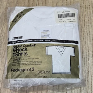 Camisetas vintage Sears & Roebuck doradas cómodas cuello L nuevas bolsa sin abrir paquete de 3 - Imagen 1 de 8