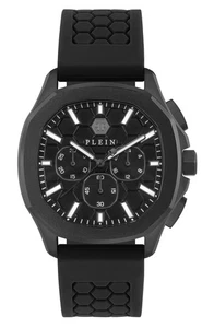 Reloj de moda Philipp Plein para hombre IP negro 44 mm con correa - Imagen 1 de 5