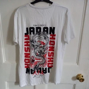 Brave Soul Japan Honshu Design Cotton T Shirt. White . Cotton. L - Picture 1 of 7