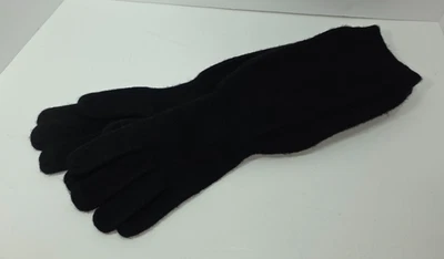 Guantes de lana negros largos a codo de colección de la década de 1940 de la Segunda Guerra Mundial nuevos etiquetas ACKSHAND KTG CO Foto 1 de 4