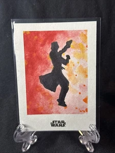 2025 Topps Chrome Star Wars Zam Wesell Silhouette Sketch By Julie Anne 1/1 - Picture 1 of 2