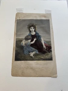 Antique Color Engraving Of  Sophie Gengembre Anderson “forest Leaves” - Picture 1 of 9
