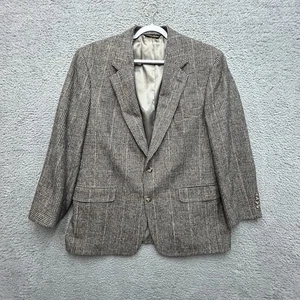 Vintage Brooks Brothers Sport Mantel Herren 46R 100% Kamelhaar schwarz beige kariert Blazer - Bild 1 von 16