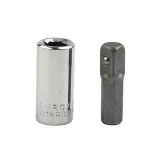 Unidad cuadrada de 1/4 a 1/4 enchufe de vástago hexagonal + adaptador de enchufe de taladro de 1/4 - Imagen 1 de 14
