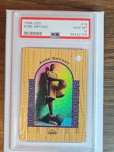 1996-97 UD3 Rookie Hardwood Prospects Kobe Bryant LA Lakers No.19 PSA 10 Gem MT - Picture 1 of 14