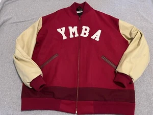 Ebbets Field Flannels YMBA Baseball Jacket Wool Leather XXXL 3XL - Picture 1 of 7