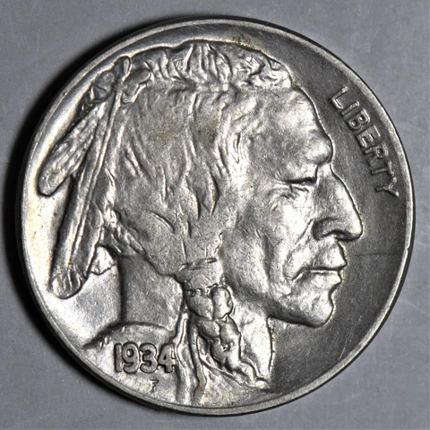 1934 buffalo nickel, uncirculated Cover