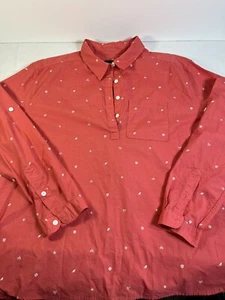 THE NORTH FACE Bayward Lifestyle Pink/salmon Tunic 1/2 Button Top SZ LRG! EUC! - Picture 1 of 10