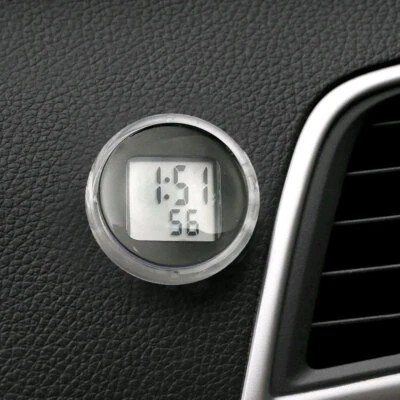 1x Car Motorcycle Bike Sticky Digital Display Clock Watch Decor Waterproof  - Image 1 of 4