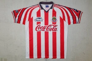1998/99 Chivas Guadalajara Atletica Jersey - Size XL Red/White Vintage - Picture 1 of 10