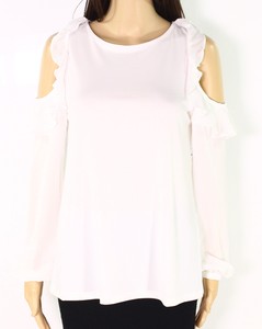 halogen ruffle neck blouse