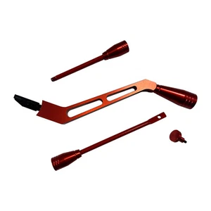 New For Red Billet Aluminum GM Column Shifter Turn Signal Lever Hazard Tilt Kit - Picture 1 of 6