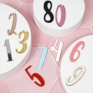 Acrylic Number Cake Topper, Age Birthday Cake Charm Gold, Silver, Rose Gold - Picture 1 of 5
