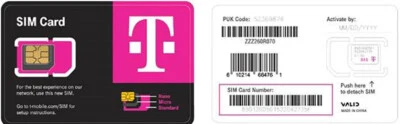 5G T-MOBILE NEWEST SIM CARD FITS ALL PHONES BRAND NEW  NANO/MICRO/STANDARD - Image 1 of 3