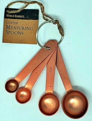 Colher de medição World Market aço inoxidável banhada a cobre - Imagem 1 de 2