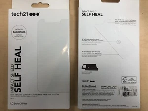 2X Tech21 LG Stylo 3 Plus Impact Shield / Anti-Scratch Screen Protector - Picture 1 of 1