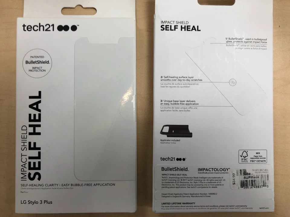 5X Tech21 LG Stylo 3 Plus Impact Shield / Anti-Scratch Screen Protector - Image 1 of 1