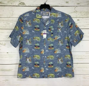 NWT Original Penguin Vacay Print Camp Collar Men's Short Sleeve Size XXL - Picture 1 of 4