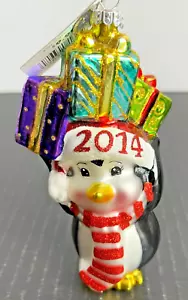 Radko Glass Penguin Ornament Hand Crafted Christmas Presents 2014 Holidays Decor - Picture 1 of 5