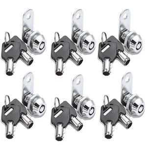 6 Pack Tubular Cam Lock 5/8" Keyed Alike Camper Cabinet Drawer Toolbox Keys - Picture 1 of 5