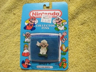 Pin Coleccionista Nintendo Luigi Standing Sellado Nuevo en Caja Ace Serie A #2 Era NES 1989 Foto 1 de 4