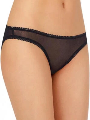 Panty de bikini OnGossamer 289063 ropa íntima malla tiro bajo, negro, pequeño Foto 1 de 2