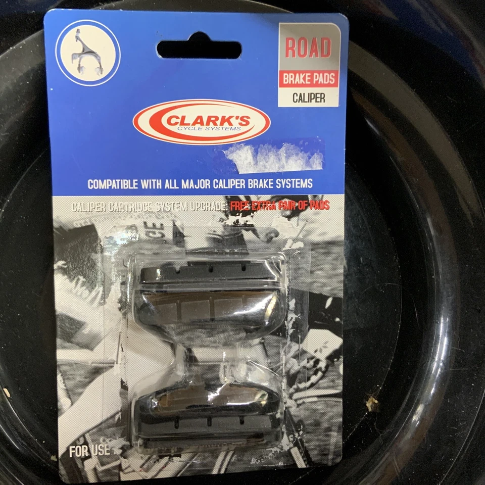 Clarks Shimano Compatible Road Brake Pads 1 Pair + 1 Extra Pair of Shoe Inserts - Image 1 of 1