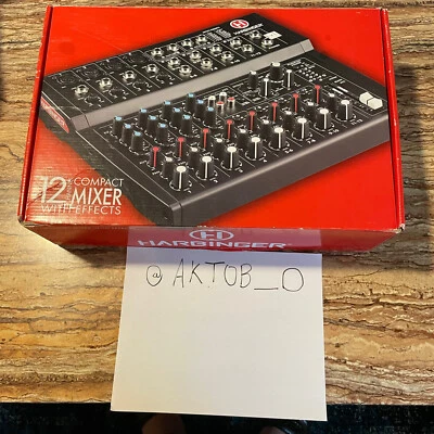 Harbinger L1202FX 12-Channel Mixer with Effects - Black NEW (OPEN BOX) STUDIO - Image 1 of 3