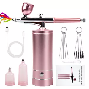 Portable Airbrush Kit Cordless Compressor Kit Paint Spray Gun Makeup Nail Tattoo - Picture 1 of 7