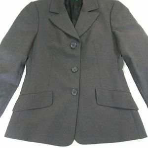 Made In Italy Of Benetton Woman’s 38 Black Suit Coat Blazer Jacket Shoulder Pads - Picture 1 of 14