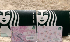 Starbucks Japan SAKURA 2025 Set di 2 tipi di carte ROSA Limited JP - Foto 1 di 4