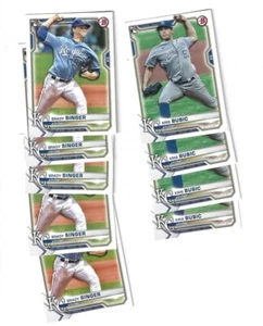 9 2021 BOWMAN ROYALS RC LOT 4X Kris Bubic 5X Brady Singer ROOKIE LOT - Bild 1 von 1
