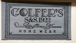 Golfer's S&S 1922 Home Wear 1980s/90s Embroidered Sew-On Patch - Picture 1 of 2