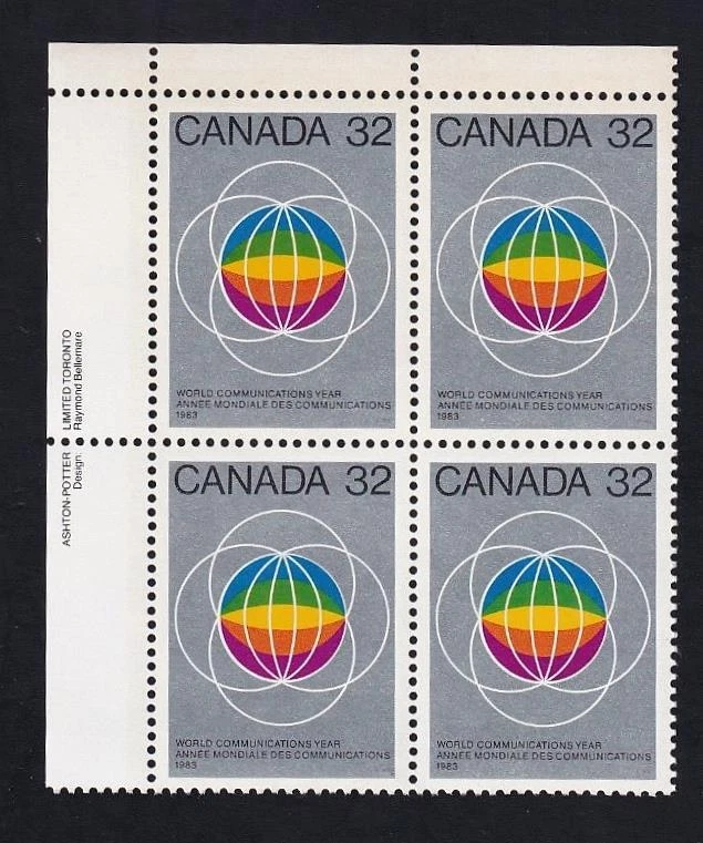 Canada 1983 United Nations Communications Year, MNH UL PB, sc#976 - Image 1 of 1