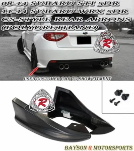 Fits 08-14 Impreza STI GRB Hatchback CS-Style Bottom Line Rear Aprons (Urethane) - Picture 1 of 2