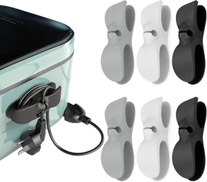 6 Pieces Cable Winder for Kitchen Appliances, Portable Self-Adhesive Cord Organi - Afbeelding 1 van 5