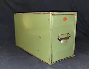 Vintage Industrial Metal Desktop Drawer Cabinet Desk Tidy Card Index File 4 - Picture 1 of 18